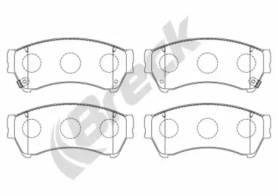 Комплект тормозных колодок, дисковый тормоз BRECK купить
